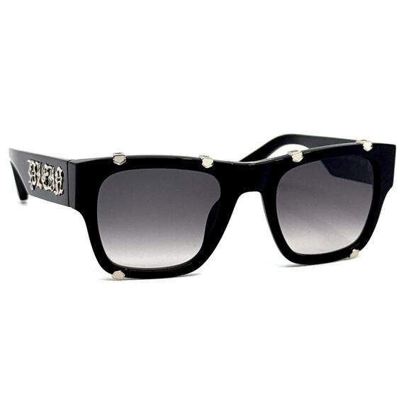 New, PHILIPP PLEIN Sunglasses Plein Icon SPP042W Col.0700 Authentic - Picture 1 of 12
